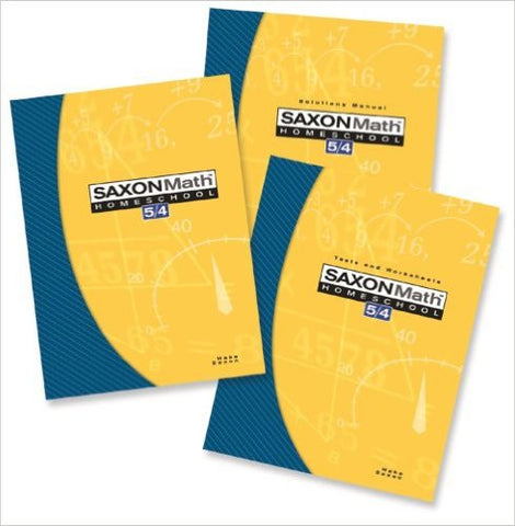 Saxon Math 5/4 Complete Homeschool Kit - Yellow House Book Rental
