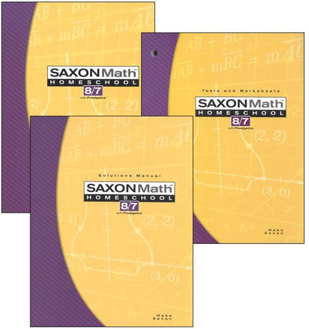 Saxon Math 8/7 Complete Homeschool Kit - Yellow House Book Rental
