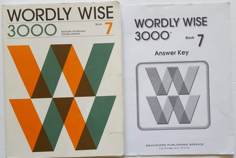 Wordly Wise 3000 Book 7 and Answer Key