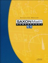 Saxon Math 5/4 Solutions Manual, 3rd Edition - Yellow House Book Rental

