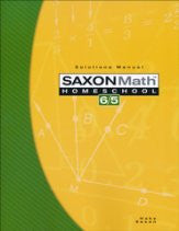 Saxon Math 6/5 Solutions Manual, 3rd Edition - Yellow House Book Rental
