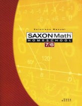 Saxon Math 7/6 Solutions Manual - Yellow House Book Rental
