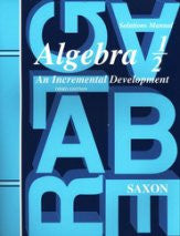 Saxon Math Algebra 1/2 Solutions Manual 3rd Edition - Yellow House Book Rental
